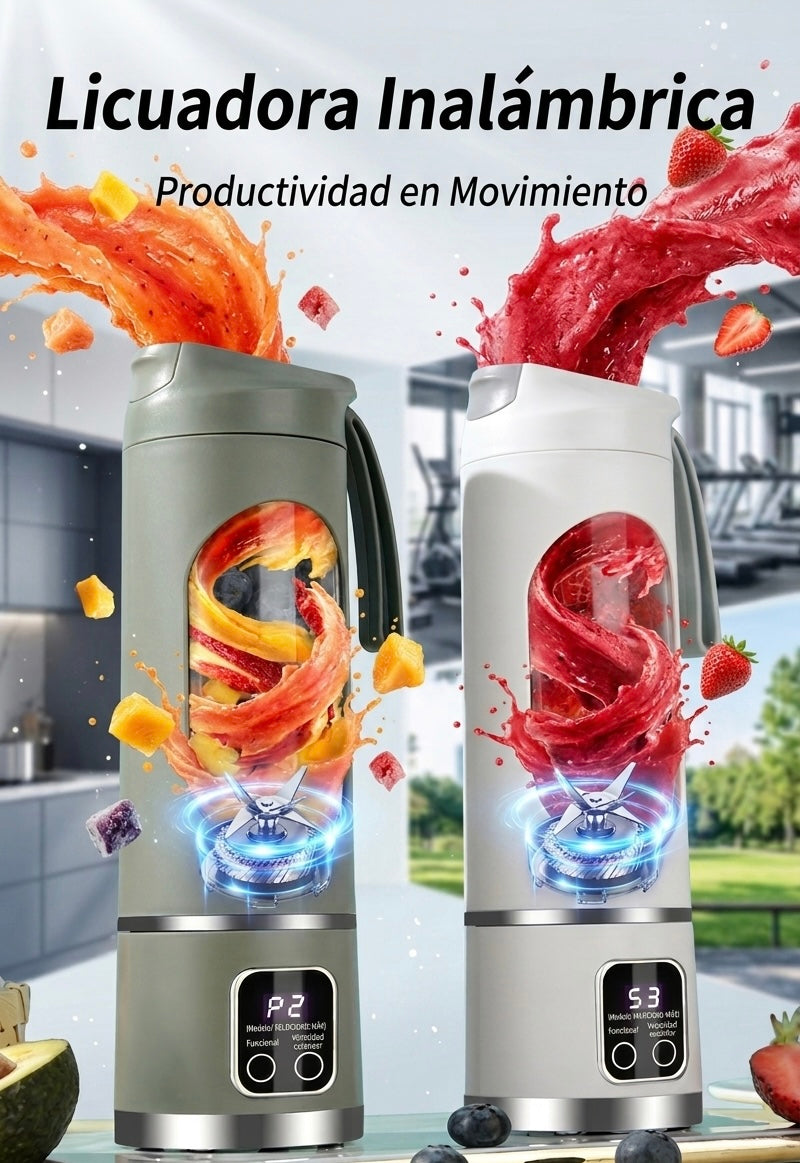 Licuadora / Procesador de Alimentos Portátil e Inalámbrico de Alta Potencia